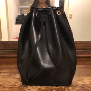 Reiss leather bucket bag